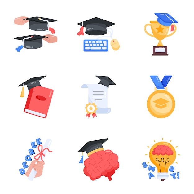 A collection of icons for the university of the united states.