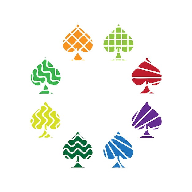 Collection of illustration spade poker icon