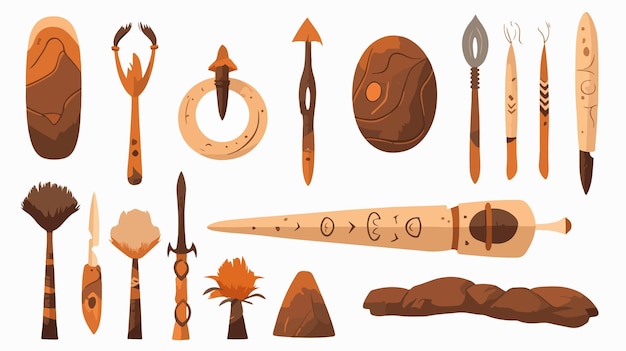 Vector a collection of illustrations of different objects including a dragon arrow and arrows