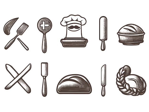 Vector a collection of images of different items including a kitchen utensil