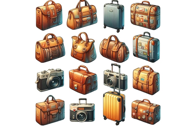 a collection of images of different suitcases including one that says  travel