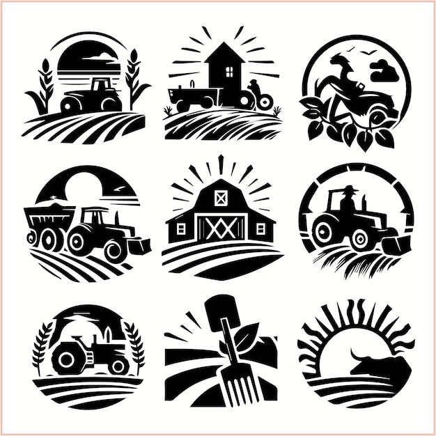 a collection of images including a farm and a farm