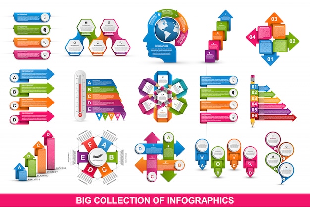 Collection infographics. Design elements. 