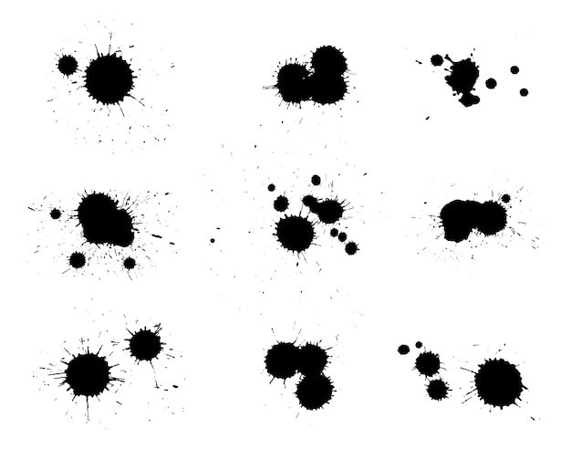 Collection of ink splats