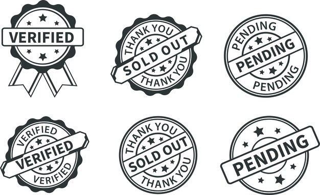 Vector a collection of labels including the word thank you out