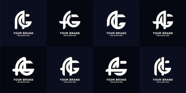 Collection letter A or AG monogram logo design