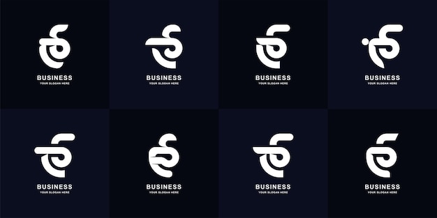 Collection letter eS or Se monogram logo design