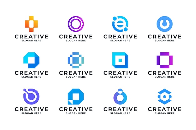 Collection of Letter O logo design with creative combination