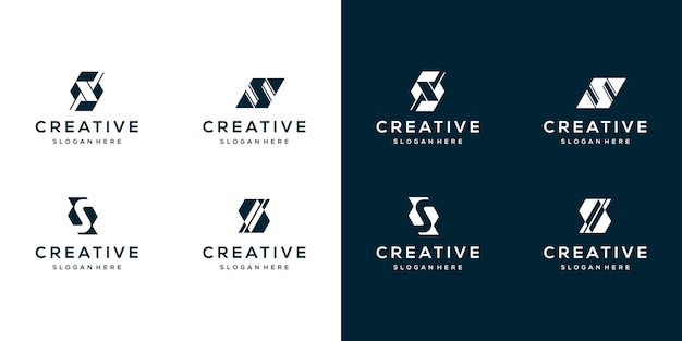 Collection letter S logo design template