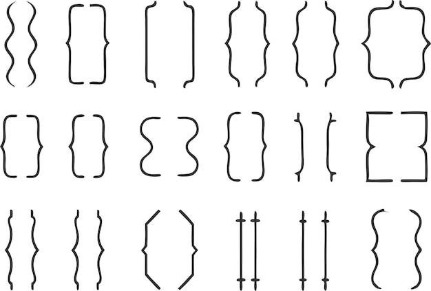 a collection of metal hooks with the number 8 on them