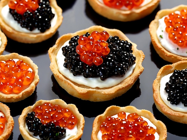 Vector a collection of mini pies with blackberries and blackberries