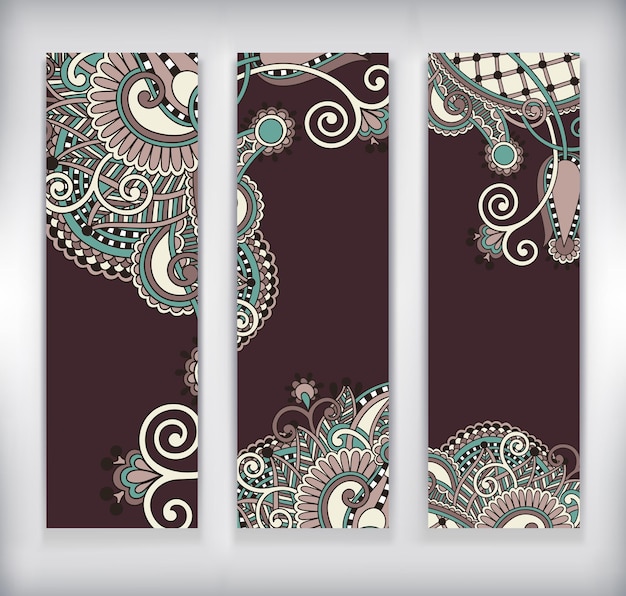 Collection of modern ornamental banners template