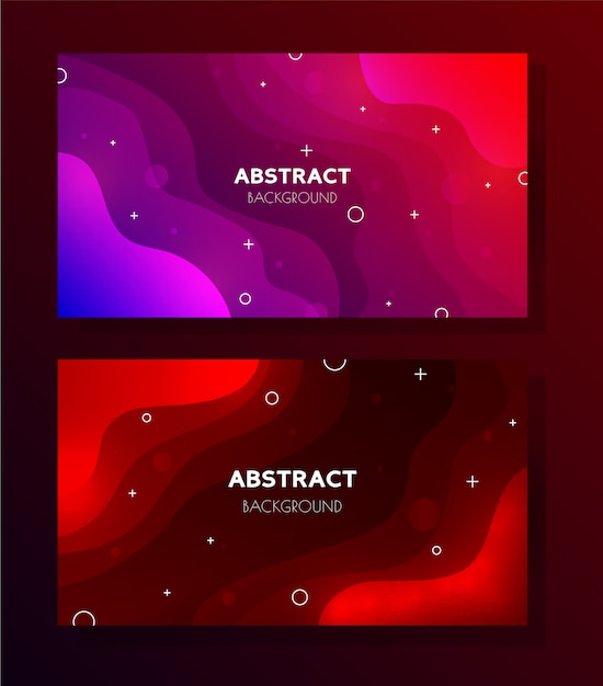 Collection of modern vibrant stylish background.