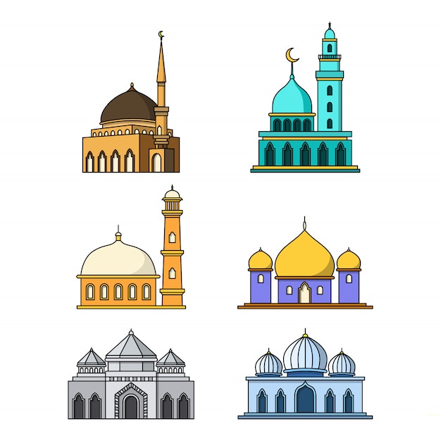 Collection of mosque building designs