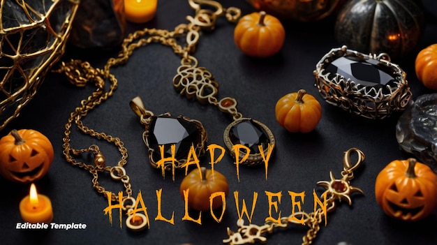 a collection of necklaces including pumpkins and other items including pumpkins