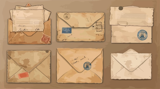 Collection of Old Letters and Envelopes