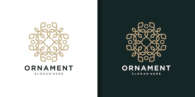 Collection of ornamental logo templates