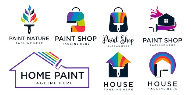 Collection Paint Logo  Template Design Vector