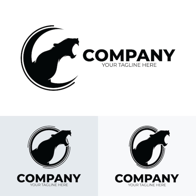 Collection of panther roaring logo design inspiration