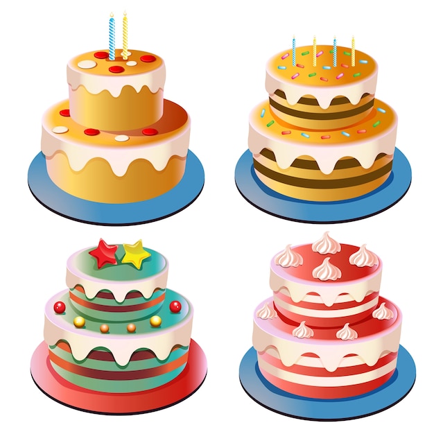 collection of party cake