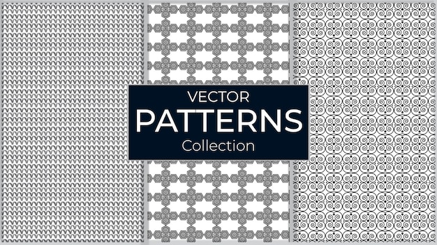 A collection of patterns for a design background vector