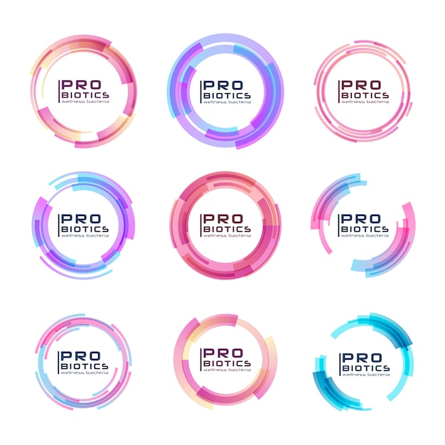 collection of Probiotics bacteria logo