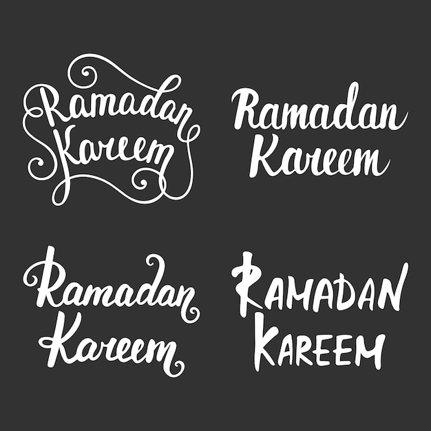 Collection of Ramadan Kareem modern calligraphy