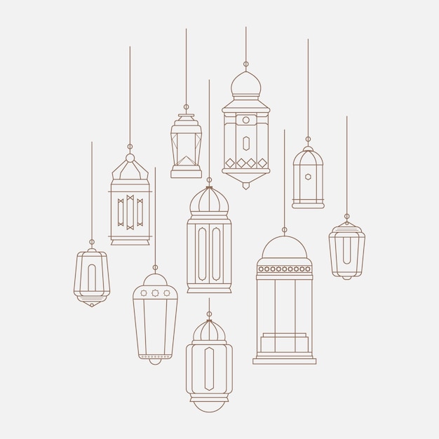 Vector collection of ramadan lantern