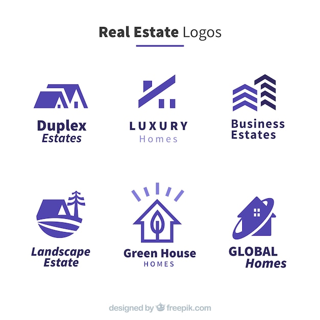 Vector collection of real estate logos