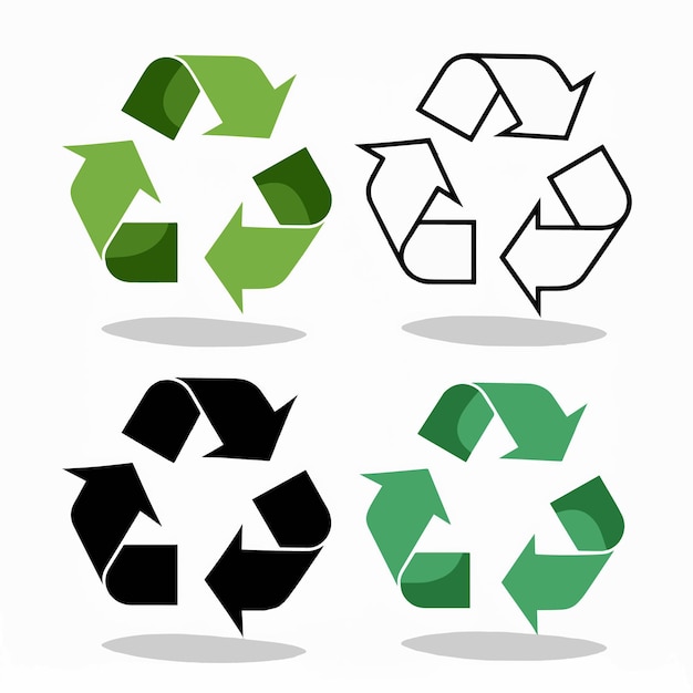 Vector a collection of recycle and recycle logos