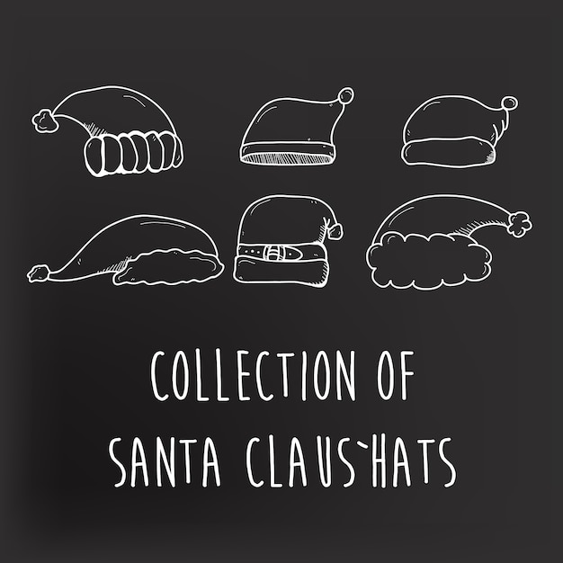 Collection of Santa Claus' Hats