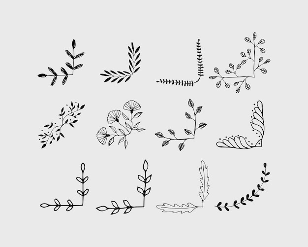 Collection set of label ornament illustration