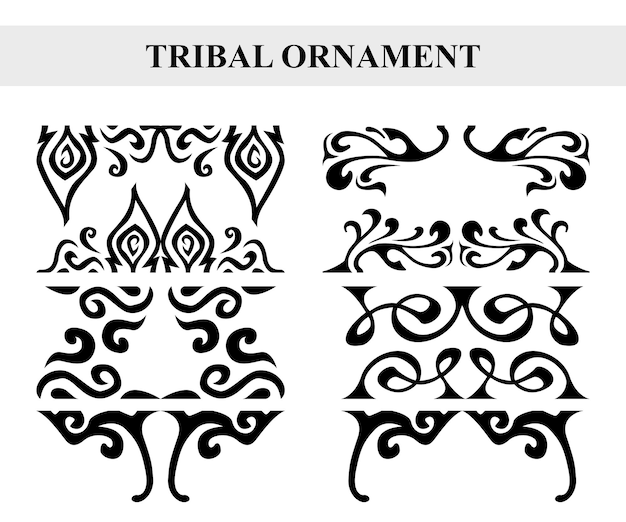 Collection set of label ornament Premium Vector set of ornament vector illustration