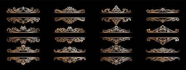 Collection set of label ornament vintage luxury frame wedding invitation card text box title border