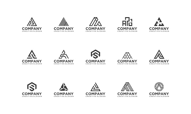 Collection Set monogram Company Business Modern Logo Template