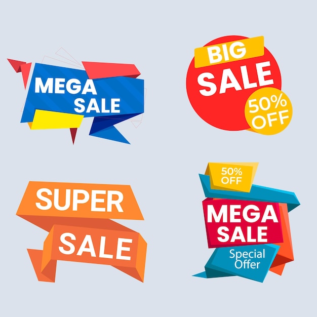 a collection of signs for big sale are shown with the words big sale on them