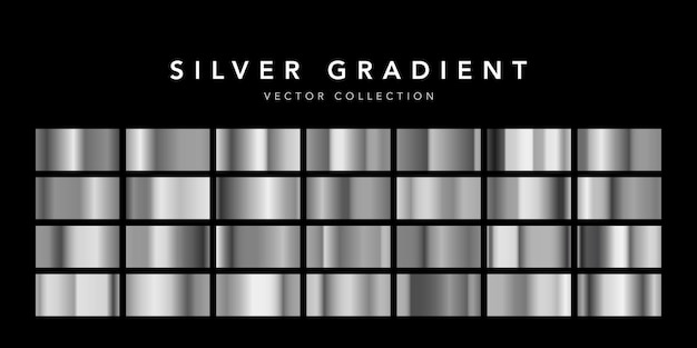 Collection of silver foil texture background