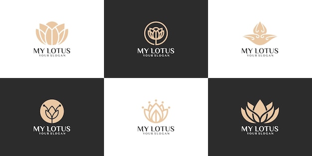 Collection, a simple natural lotus logo