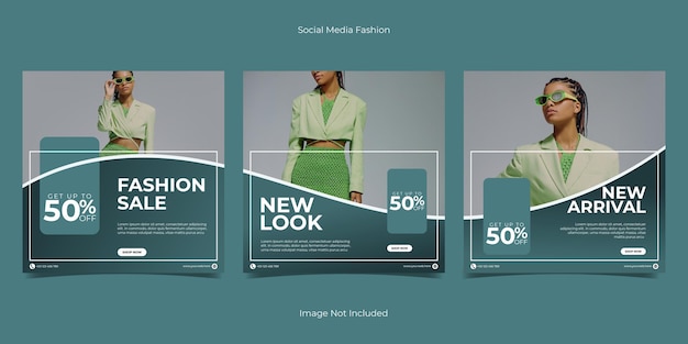 Collection of social media post banner template design