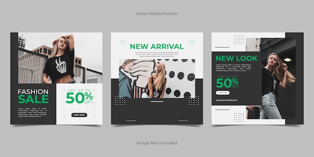 Collection of social media post banner template design