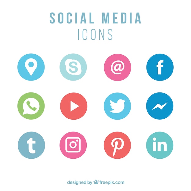 Collection of social networking icons