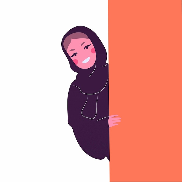 A Collection of Some Illustration of a Young Hijab Girl