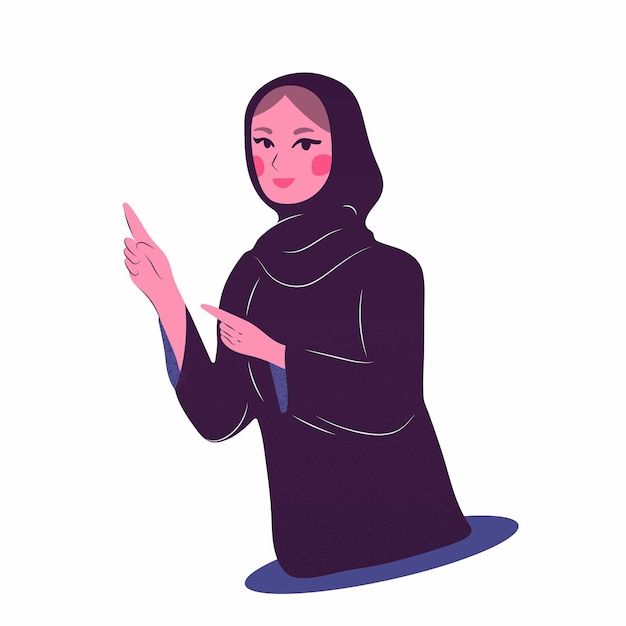 A Collection of Some Illustration of a Young Hijab Girl