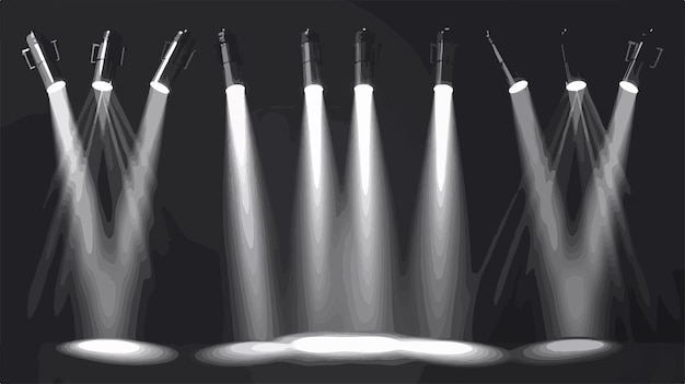 Vector collection of stage lighting vector icons