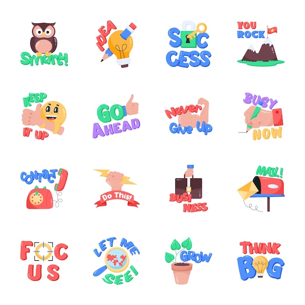 A collection of stickers that say'you do & go ahead '