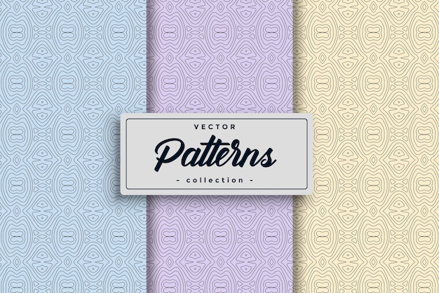 Collection of Swatches Seamless Pattern Vector Background diverse compilation of seamless patterns HandDrawn Geometric Simple Seamless Pattern Set collection