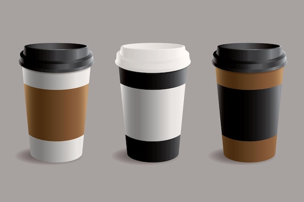 Collection of takeaway cup illustration