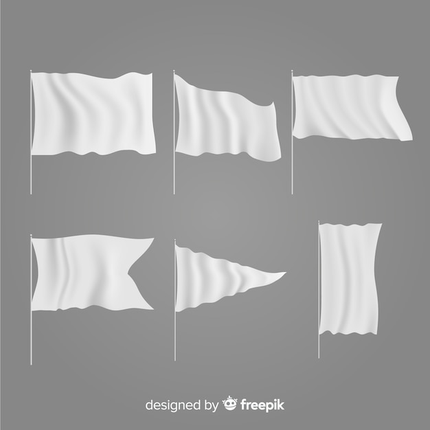 Vector collection of textile flags