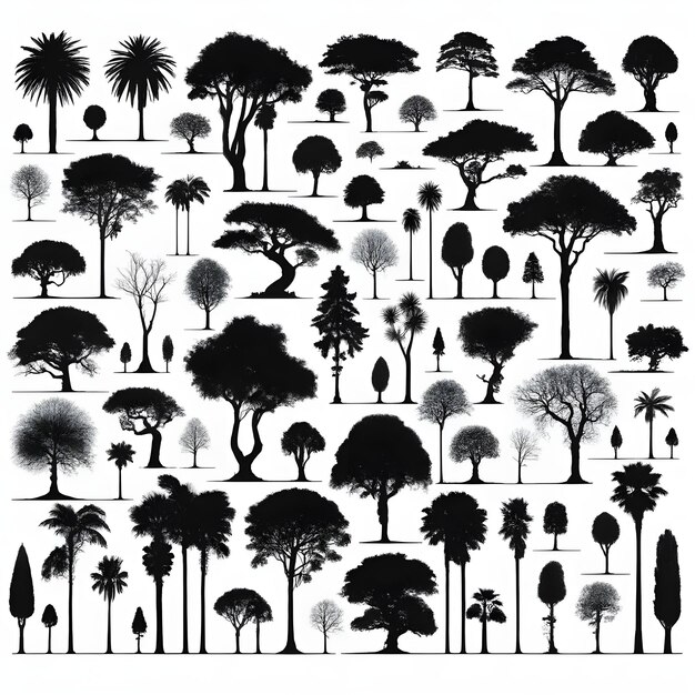 a collection of trees with the word quot palm trees quot on them