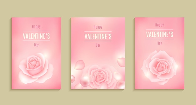 Collection of Valentines day card, sale, poster, card, label, banner design set illustration